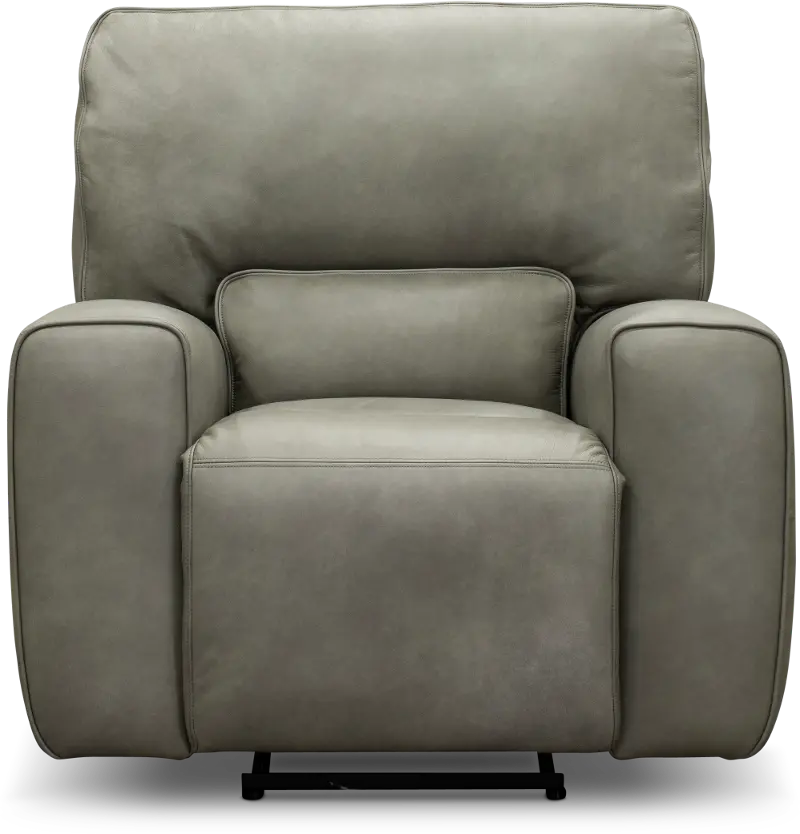 Madrid Gray Leather-Match Power Recliner