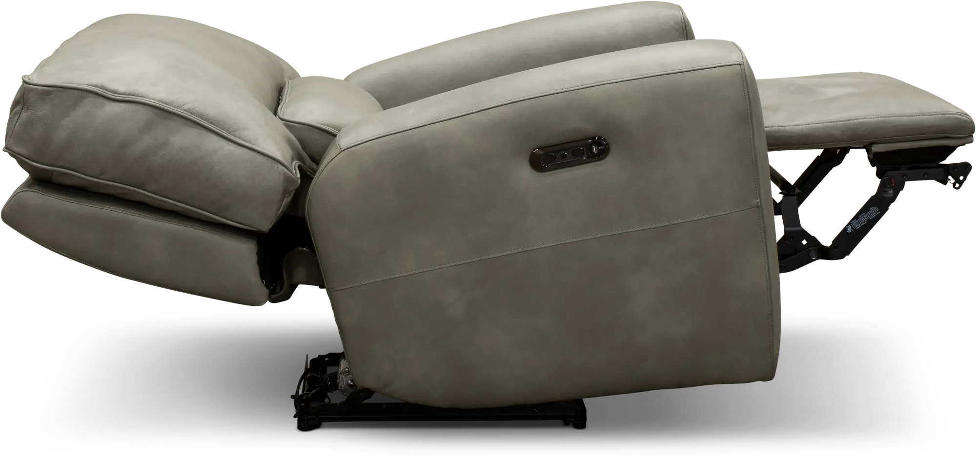 Madrid Gray Leather-Match Power Recliner-3