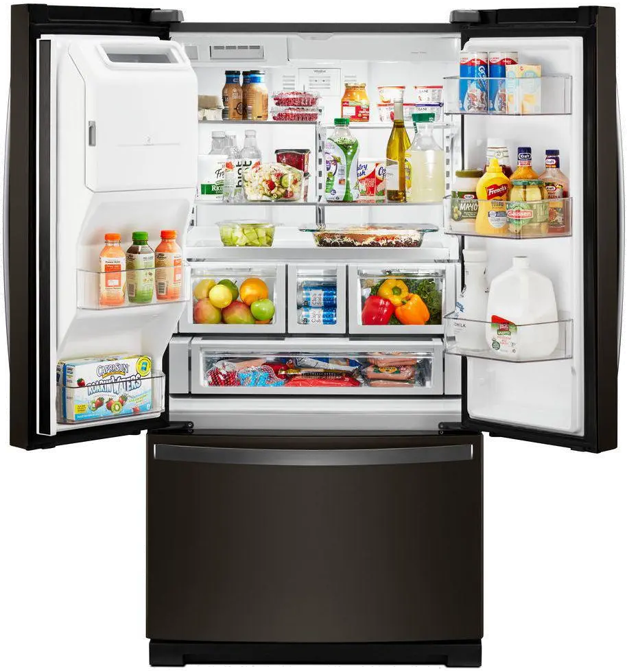 WRF757SDHV Whirlpool 26.8 cu ft French Door Refrigerator - Black Stainless Steel-1