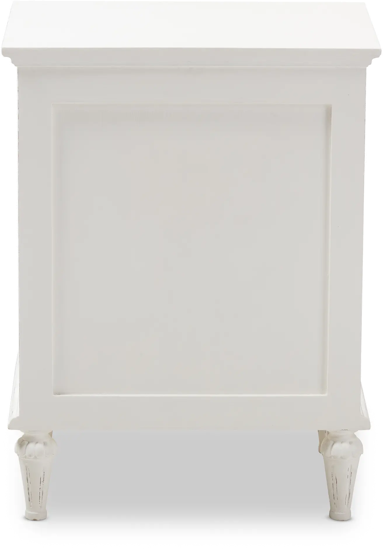 138-7698-RCW Shabby Chic Rustic White Nightstand - Venezia-1
