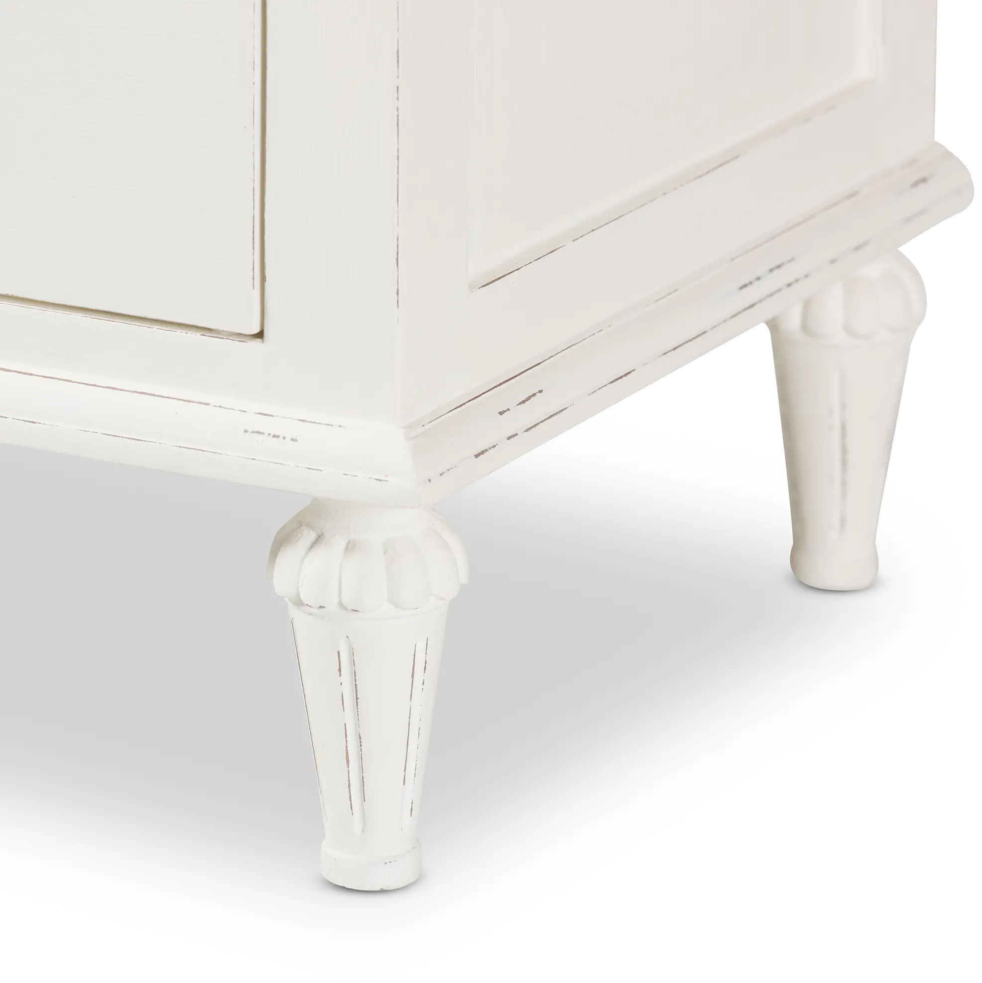 138-7698-RCW Shabby Chic Rustic White Nightstand - Venezia-5