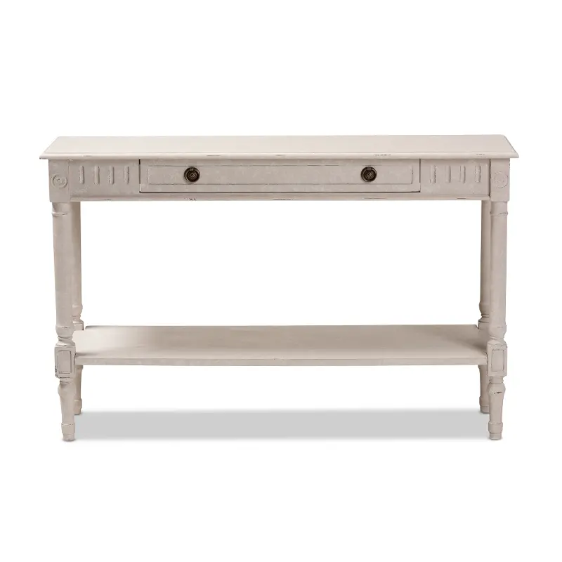 Country Cottage White Console Table