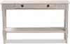 147-8190-RCW Country Cottage Whitewashed 1-Drawer Console Table - Ariella