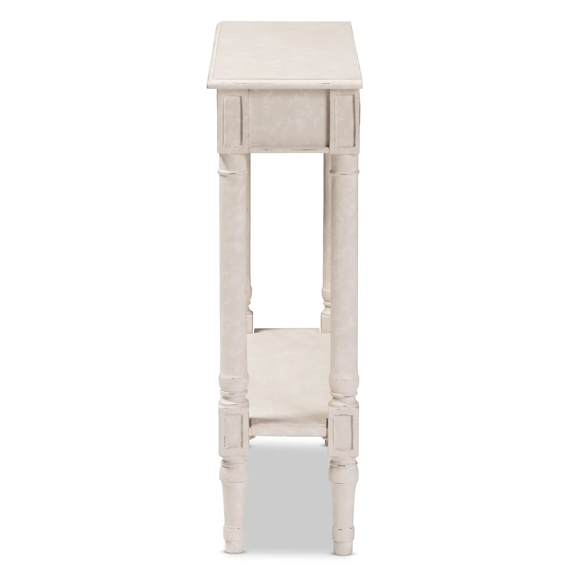 147-8188-RCW Country Cottage Whitewashed Console Table-5
