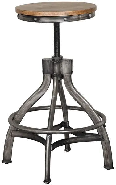 Chandler Rustic Brown Adjustable Bar Stool-10