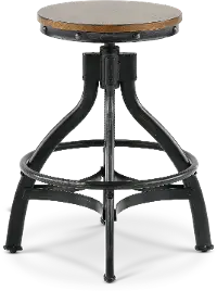 Chandler Rustic Brown Adjustable Bar Stool