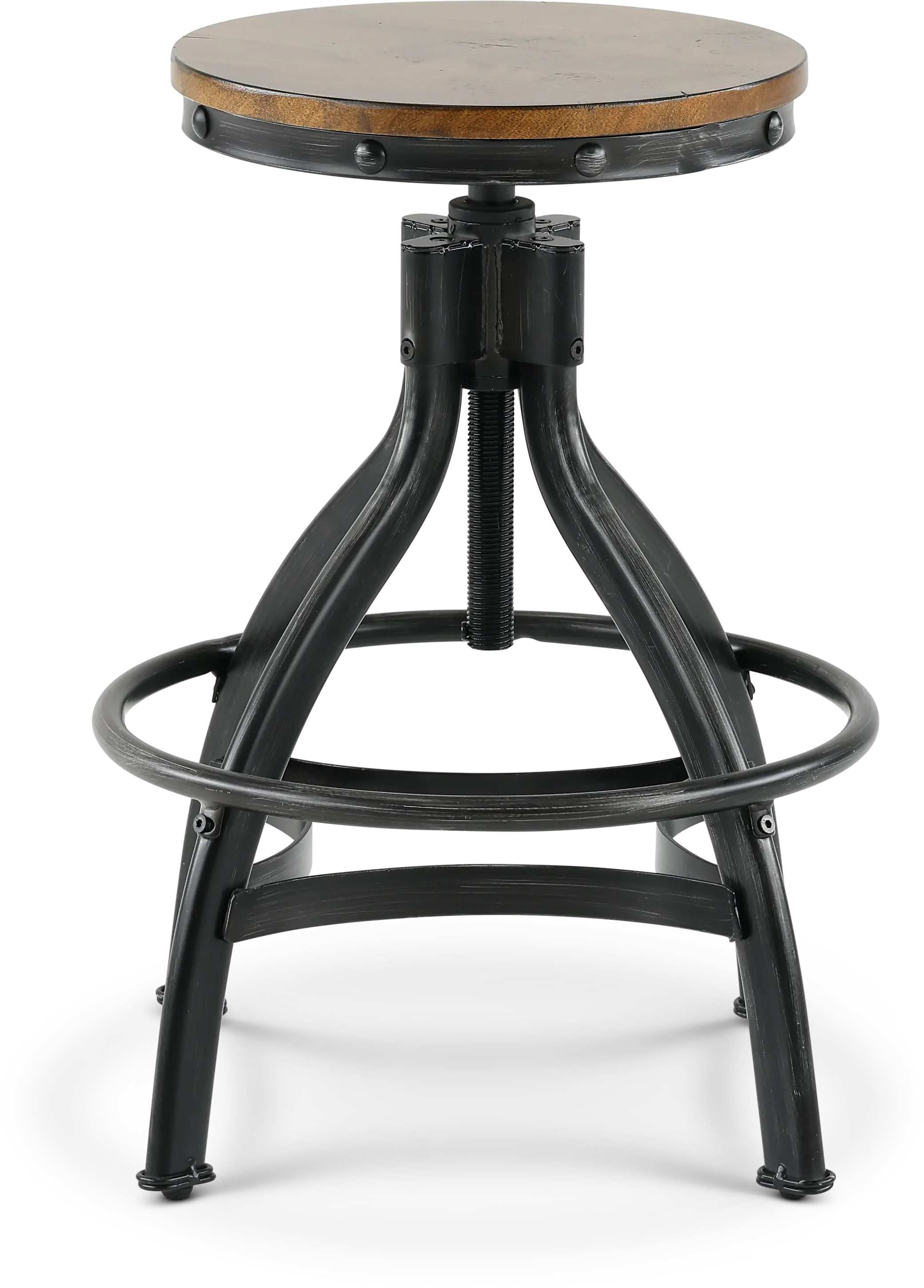 Chandler Rustic Brown Adjustable Bar Stool-4