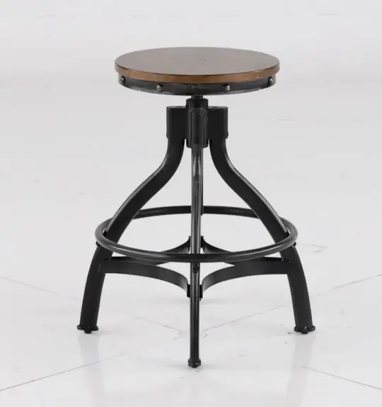 Chandler Rustic Brown Adjustable Bar Stool-7