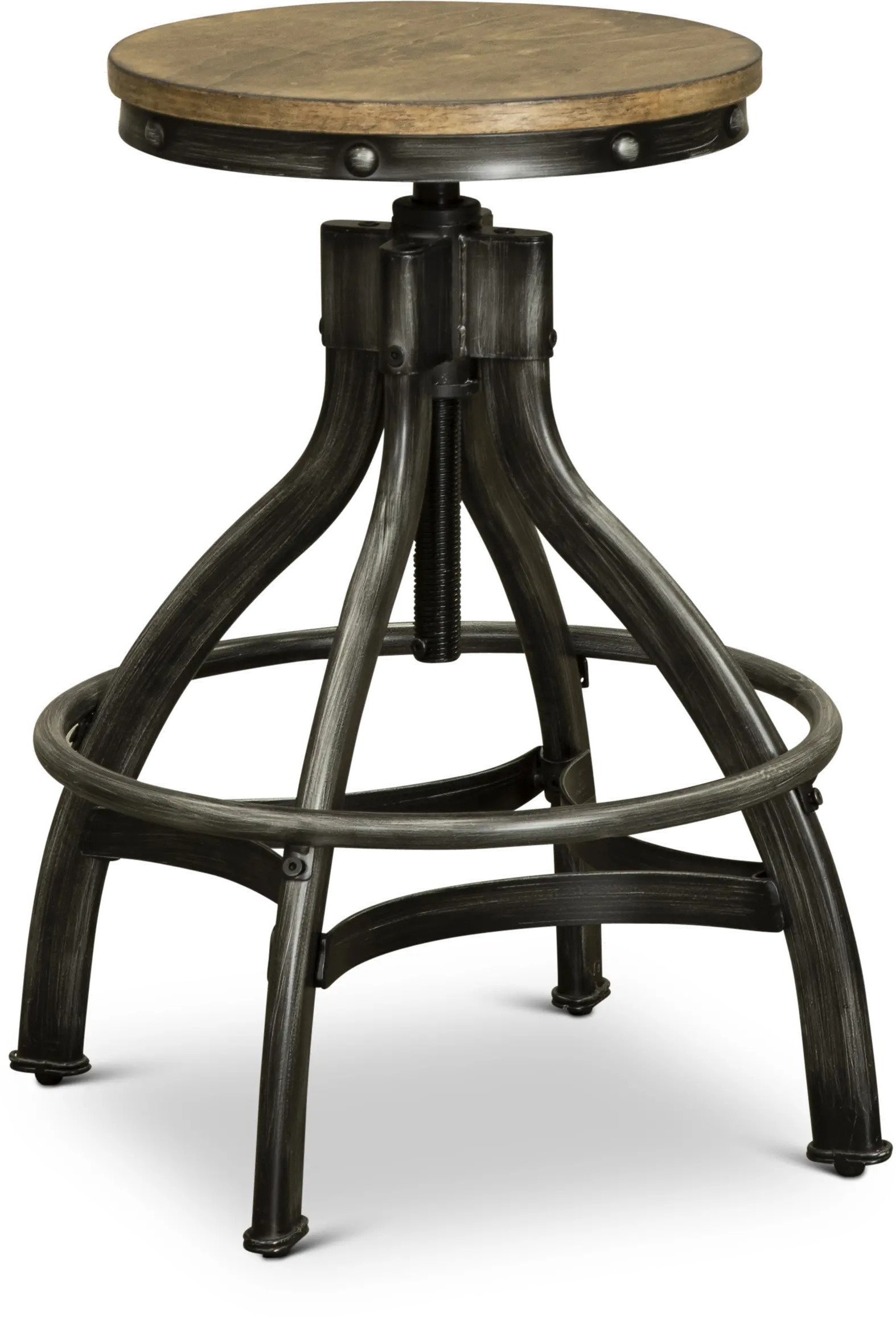 Chandler Rustic Brown Adjustable Bar Stool-8