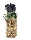 DA2537/LAVENDERPLANT Burlap Wrapped Artificial Lavender Plant Arrangement