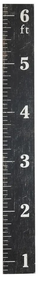 DA8429/GROWTHRULER Black MDF Ruler Growth Chart Wall Decor-1