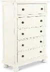Stella Soft White 5-Drawer Chest