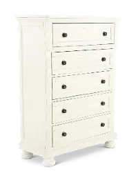 Stella Soft White 5-Drawer Chest