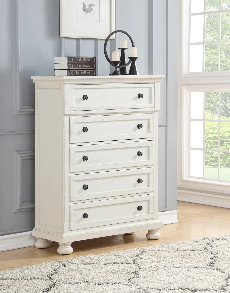 Stella Soft White 5-Drawer Chest-2