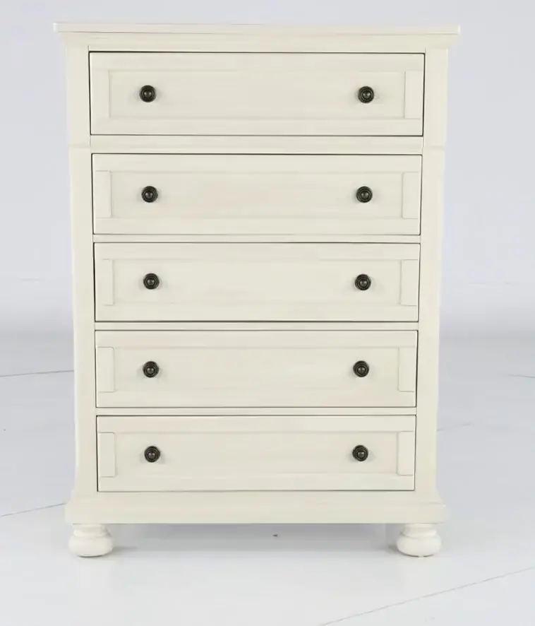 Stella Soft White 5-Drawer Chest-9