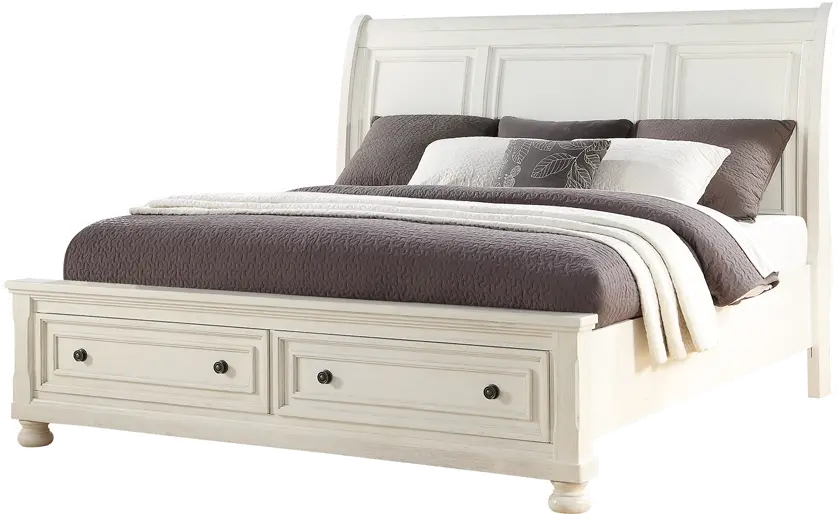 Stella Off-White Queen Storage Bed-4