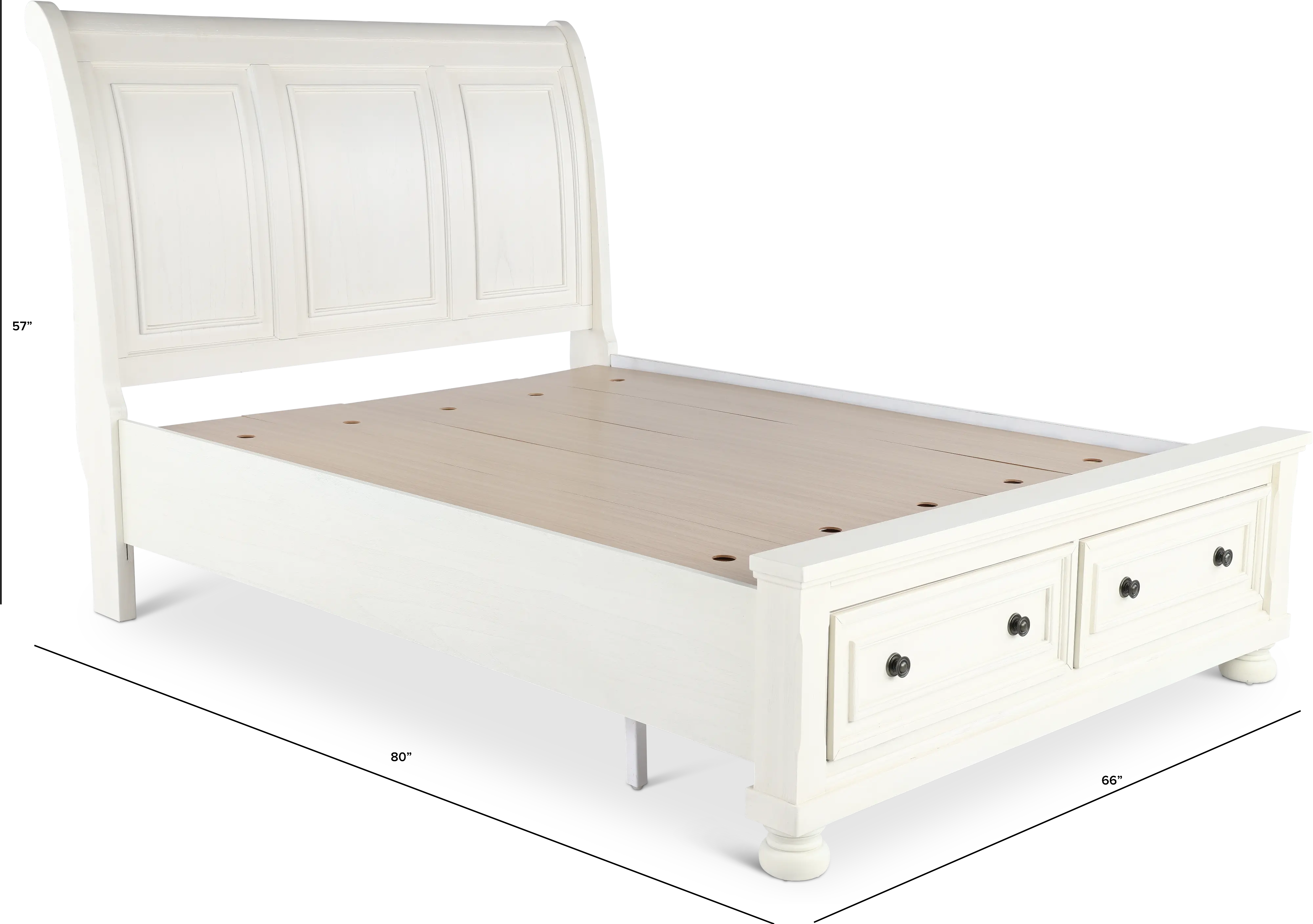 Stella Off-White Queen Storage Bed-3