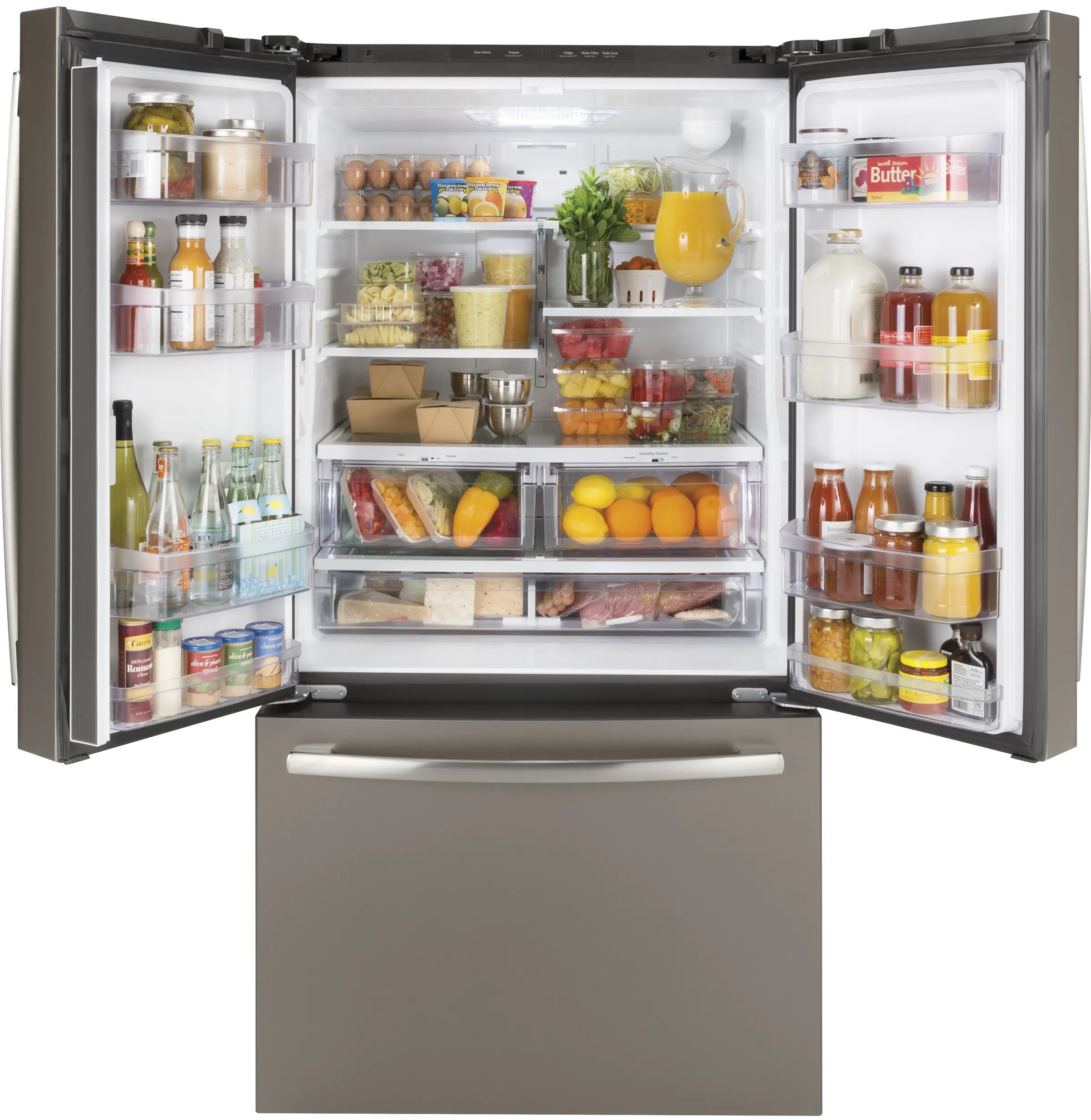GNE27JMMES GE 27 cu ft French Door Refrigerator - Slate-4