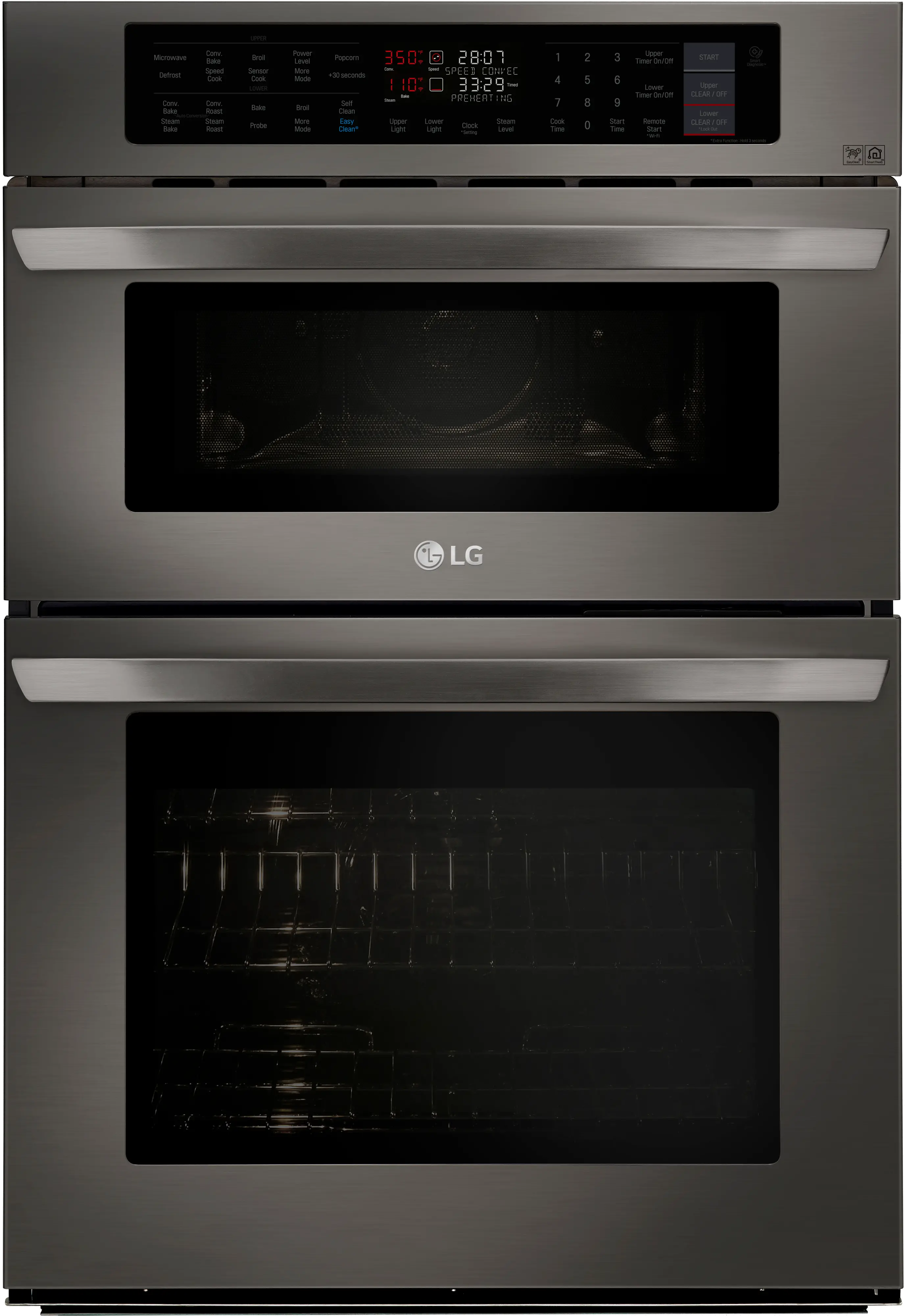 LWC3063BD LG 6.4 cu ft Combination Wall Oven - Black Stainless Steel 30 Inch-1