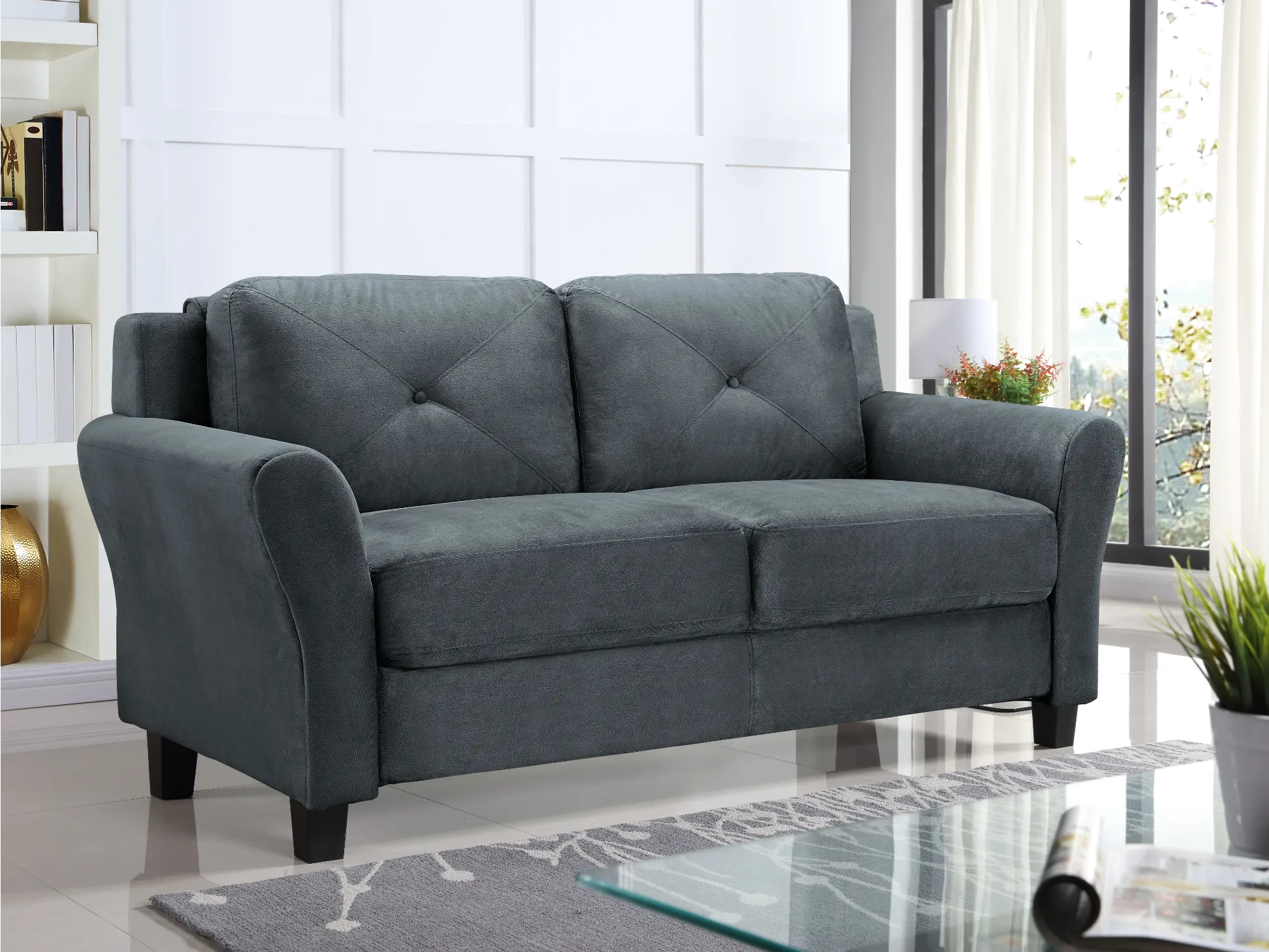 CCHRFKS2M26DGRA Harvard Dark Gray Loveseat-10