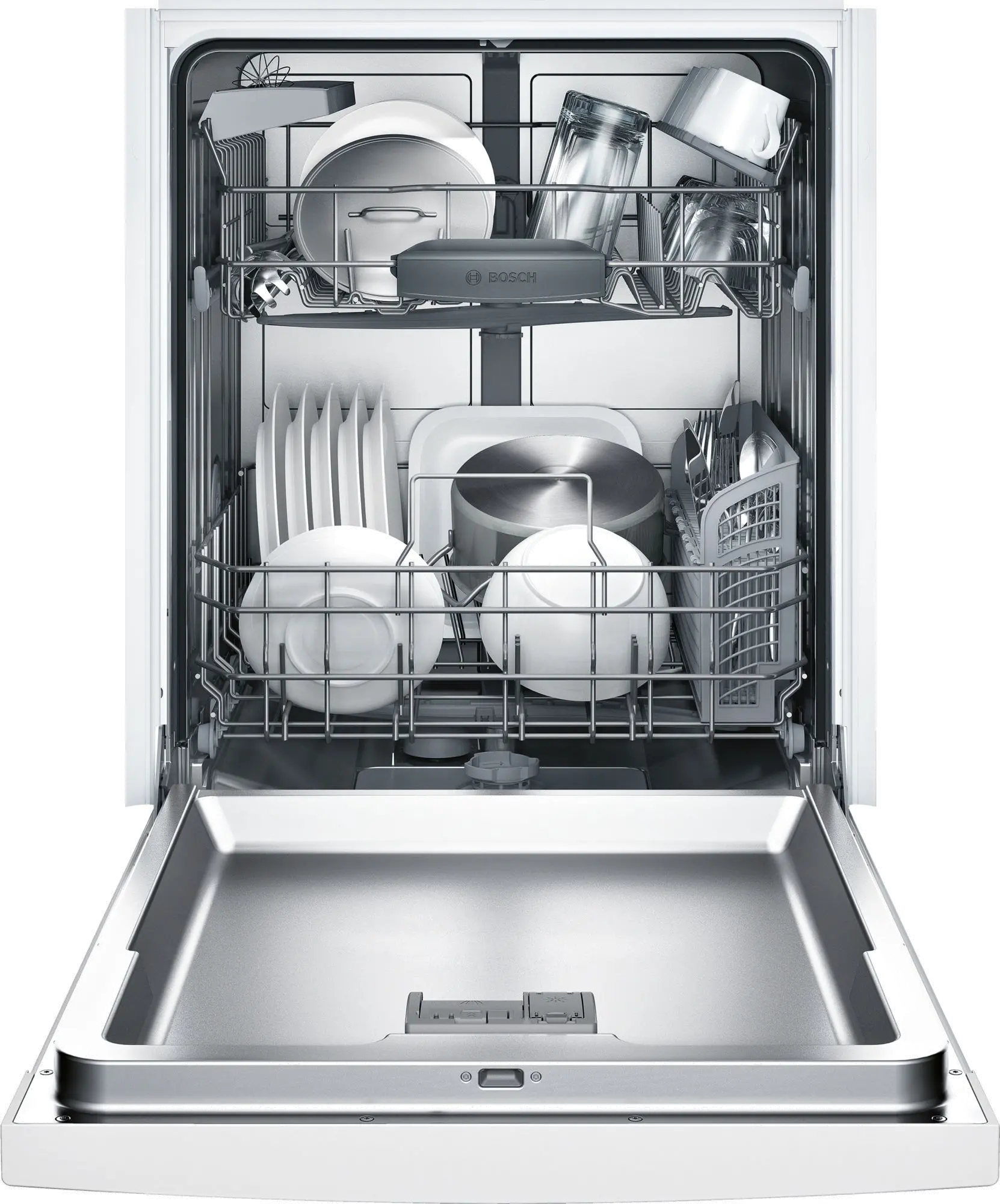 SHEM3AY52N Bosch 100 Series Front Control Dishwasher - White-3