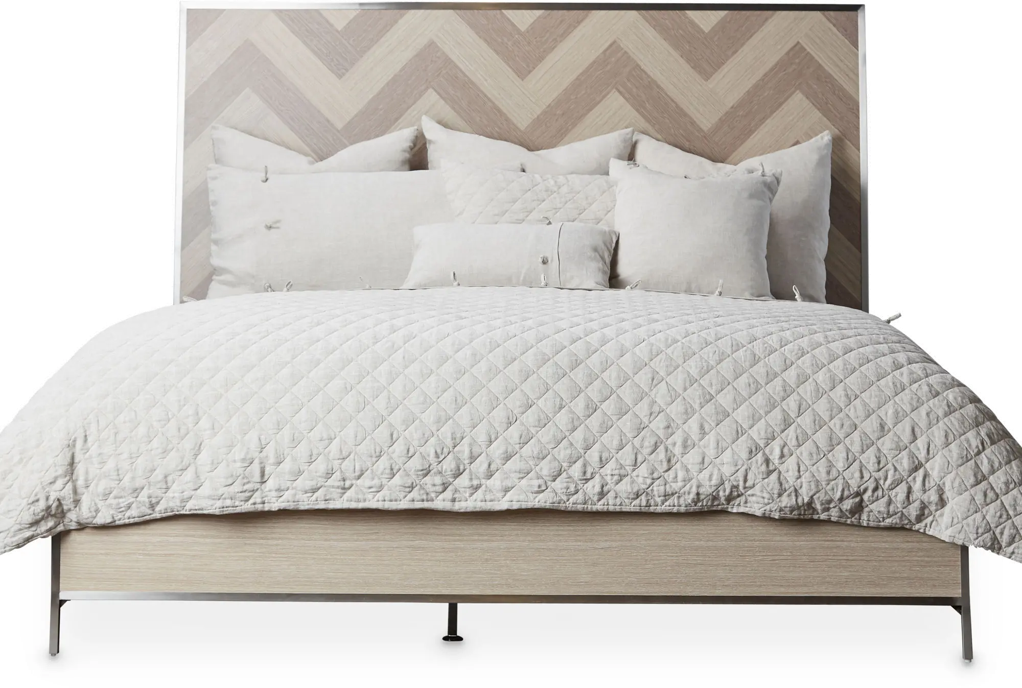 Modern Sand and Oak Queen Bed - Silverlake Village-1