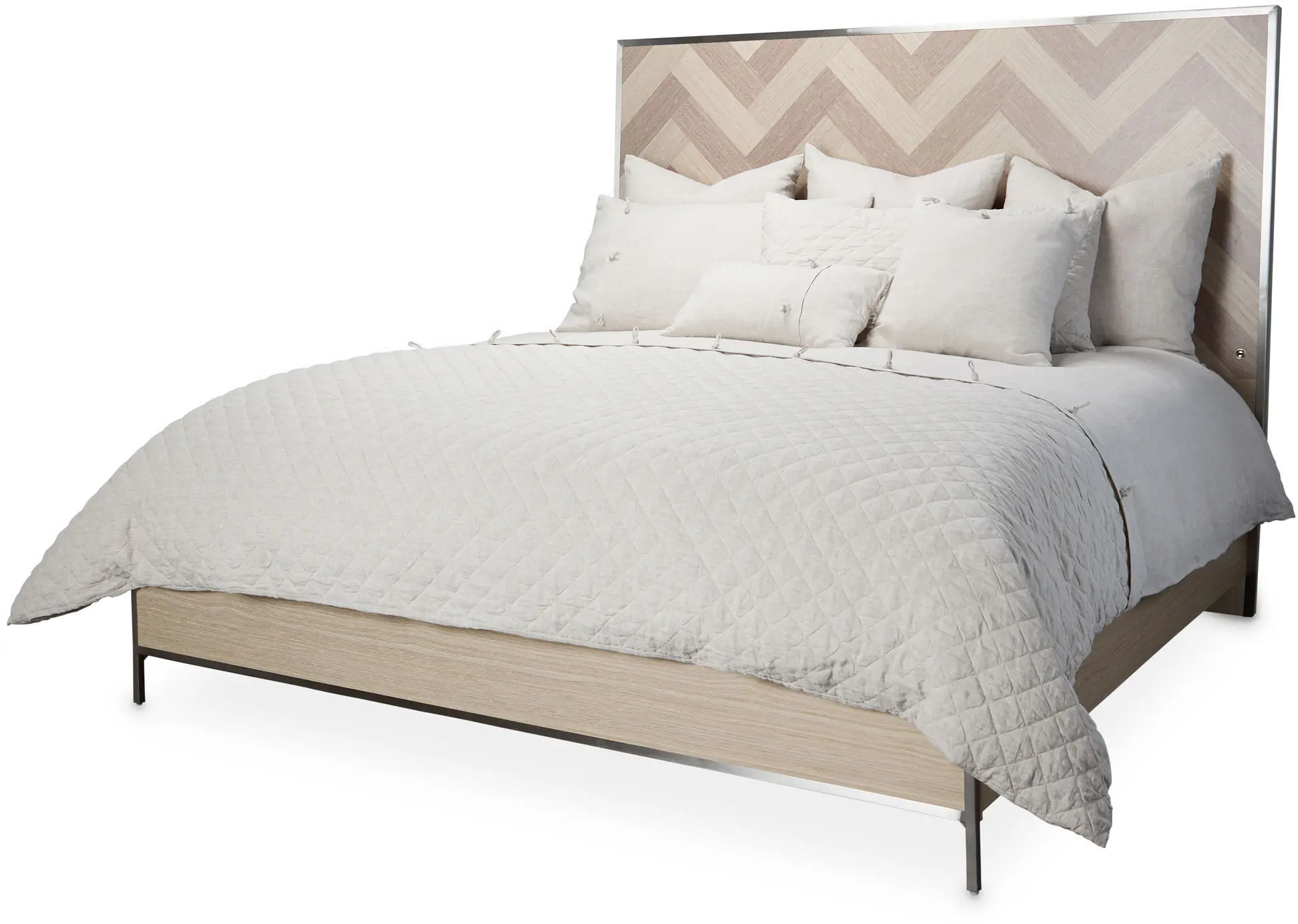 Modern Sand and Oak Queen Bed - Silverlake Village-3