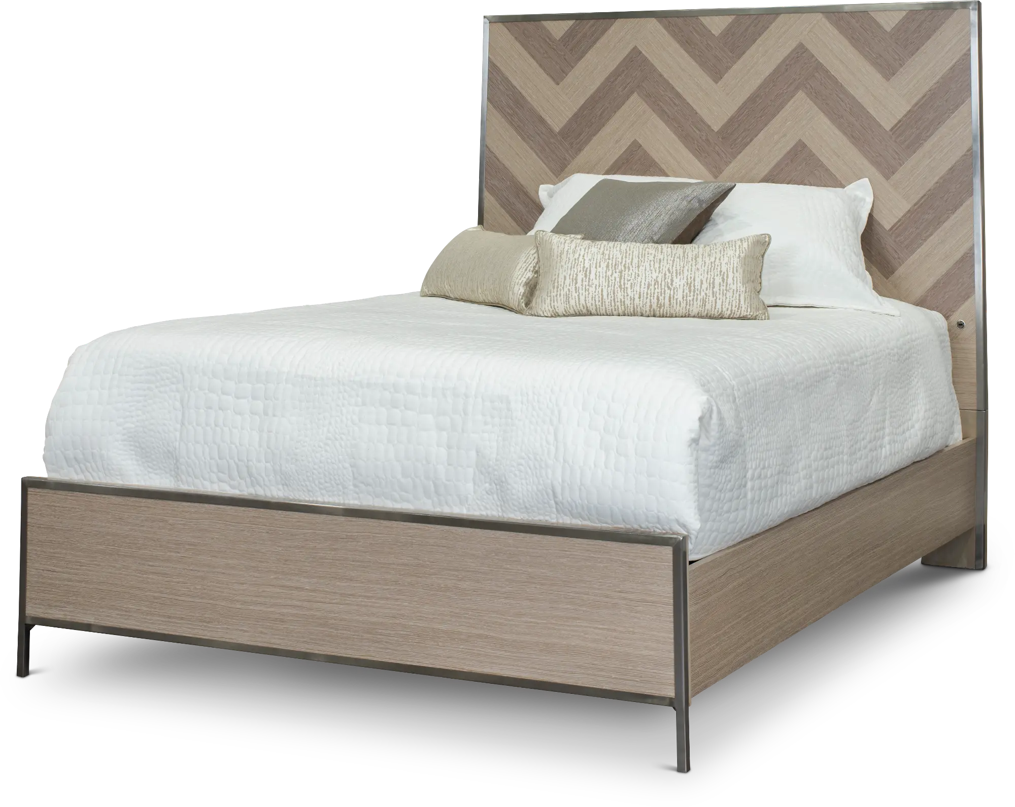 Modern Sand and Oak Queen Bed - Silverlake Village-5