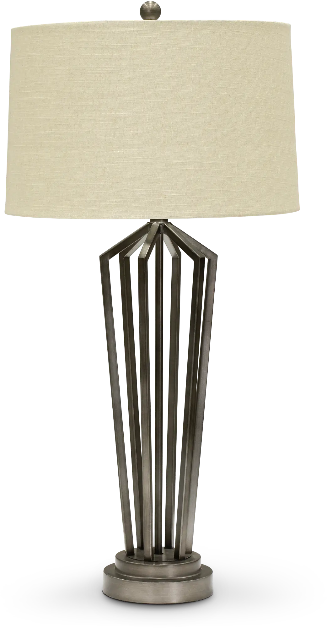 34 Inch Dark Silver Metal Table Lamp-1