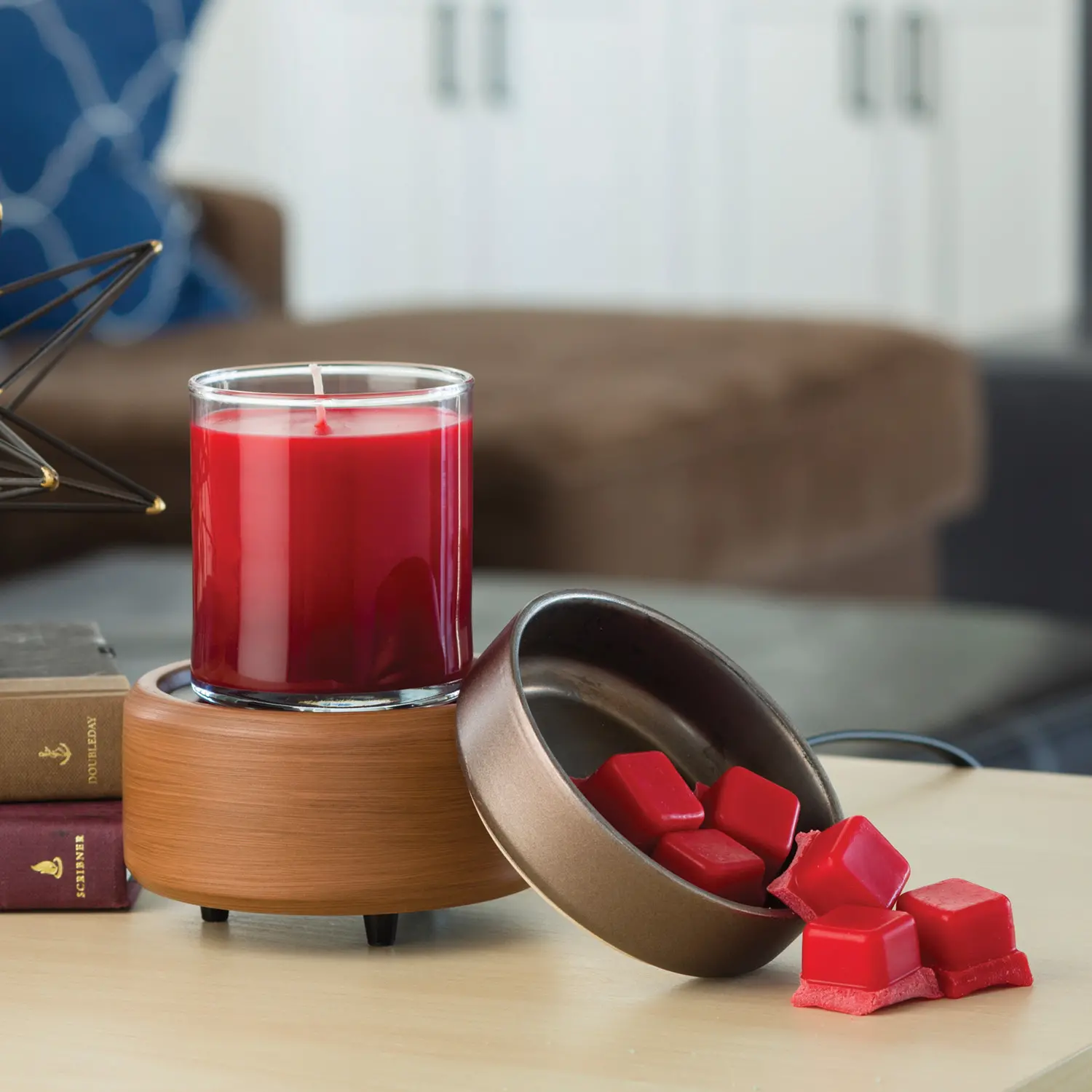 Pewter Walnut 2-In-1 Fragrance Warmer-2