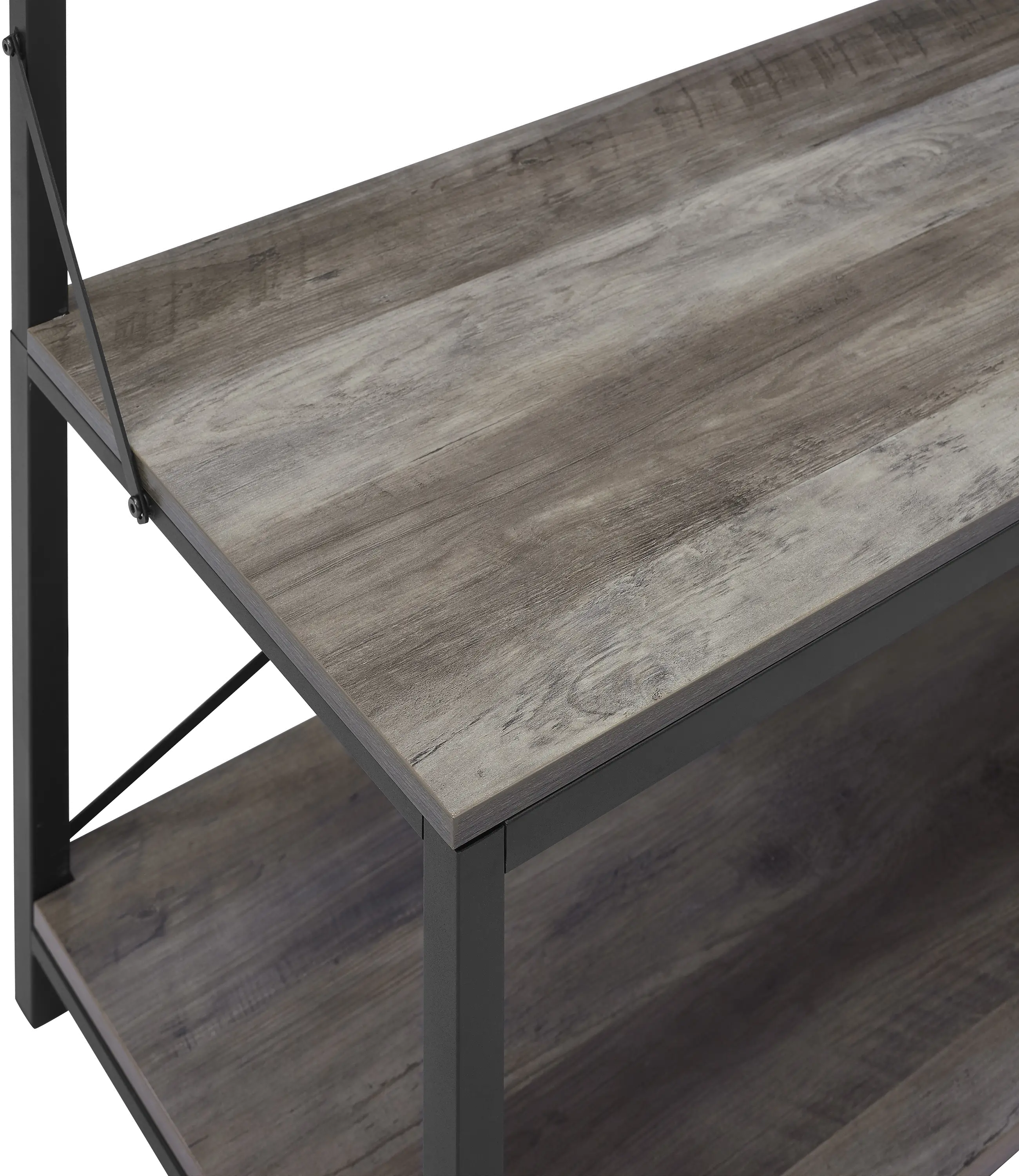 HT72MWGW Industrial 72 Inch Metal and Gray Wash Wooden Hall Tree - Walker Edison-4