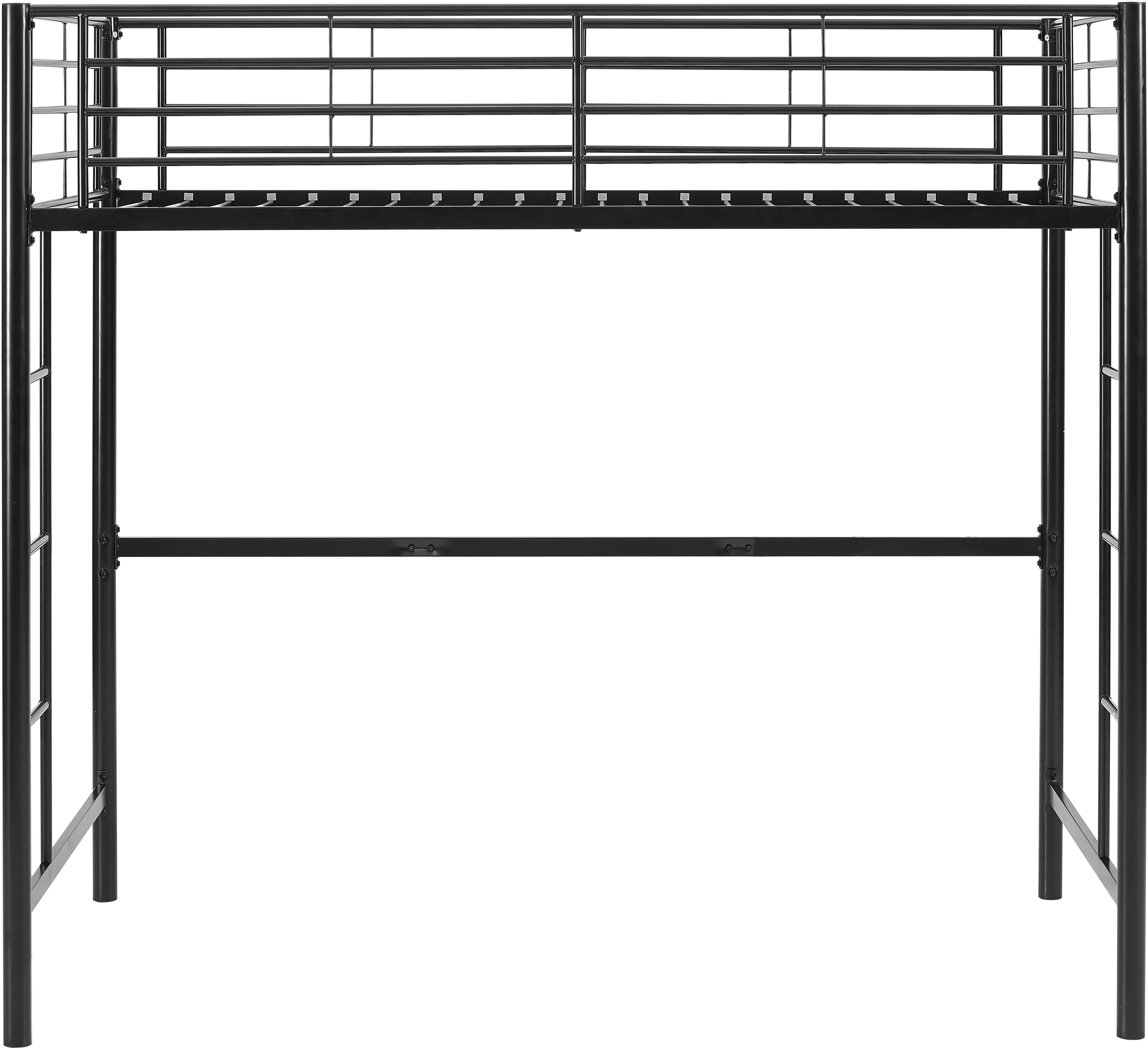 BTOLBL Premium Black Metal Twin Loft Bed - Walker Edison-3