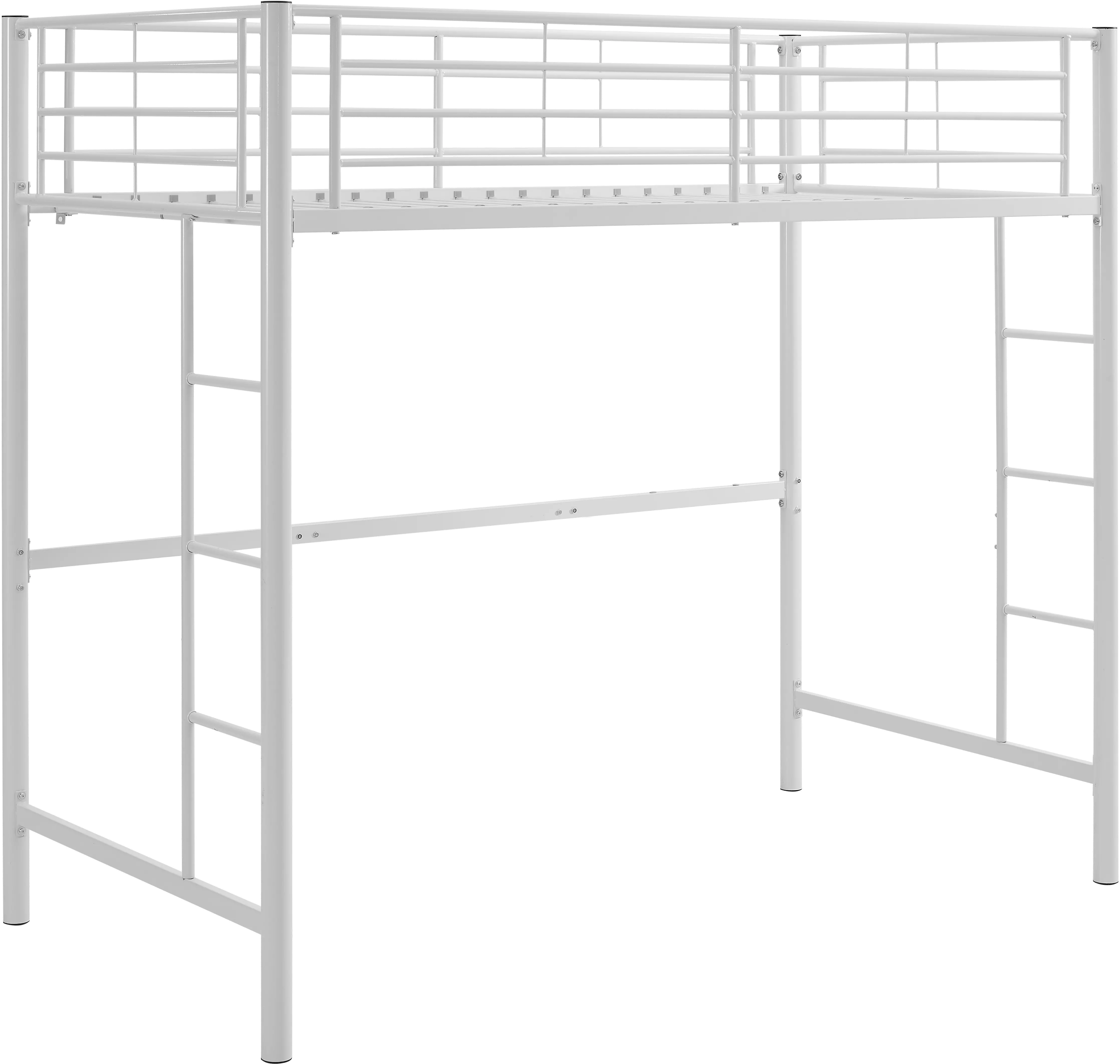 BTOLWH Premium White Metal Twin Loft Bed - Walker Edison-3