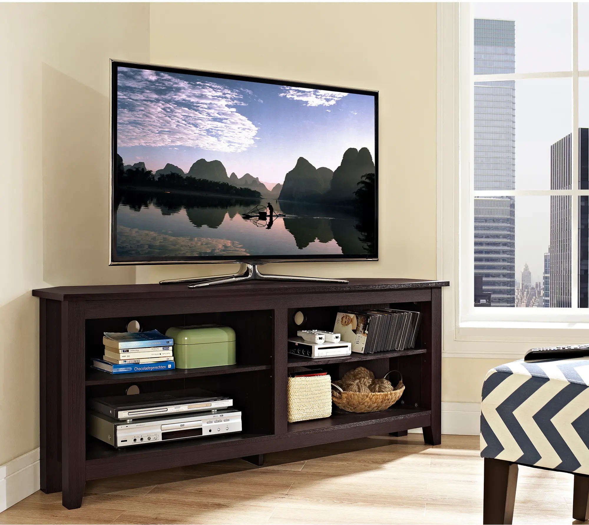 W58CCRES Whitney Espresso 58 Inch Corner TV Stand - Walker Edison-1