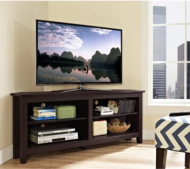 Whitney Espresso 58 Inch Corner TV Stand - Walker Edison