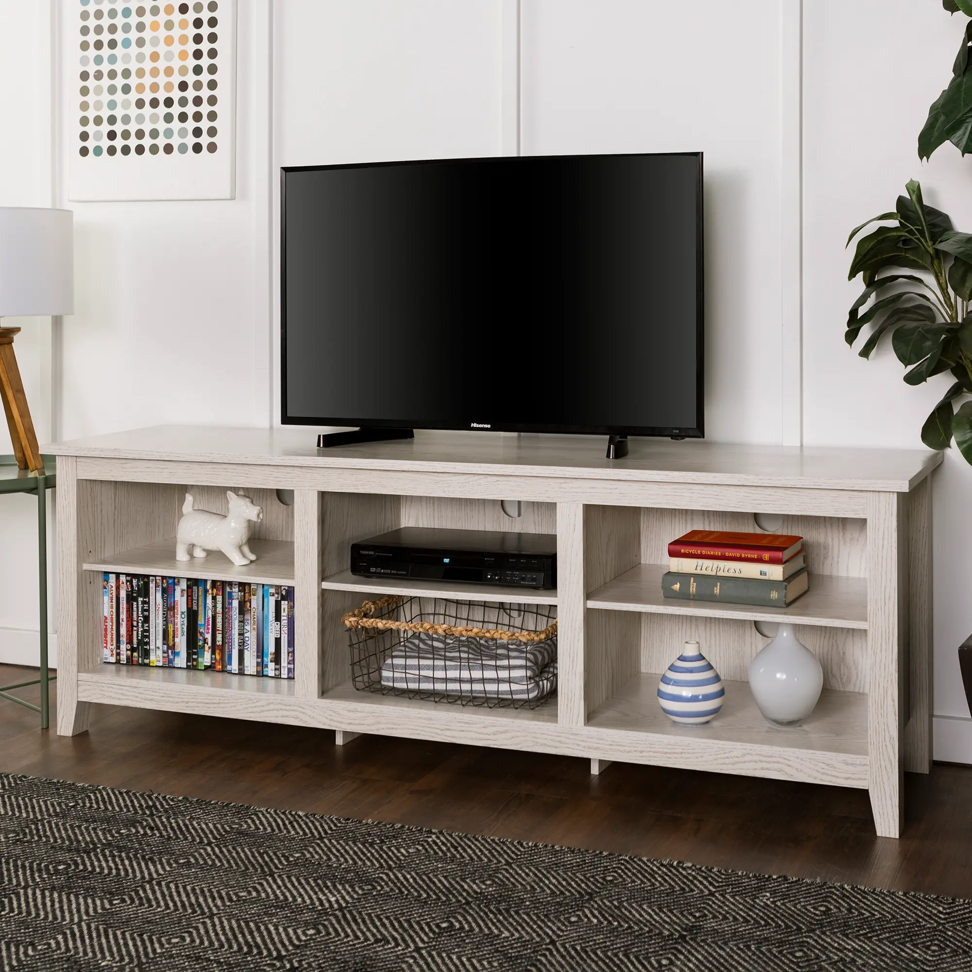 W70CSPWW Whitney 70 Inch White Wash TV Stand-1