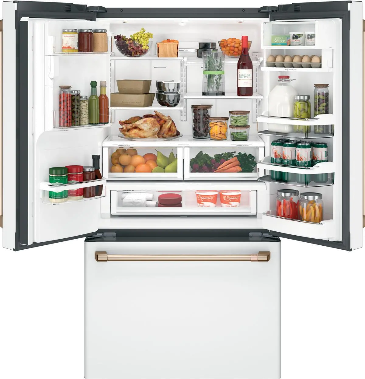 CYE22TP4MW2 Cafe 22.2 cu ft French Door Refrigerator - Counter Depth Matte White-3
