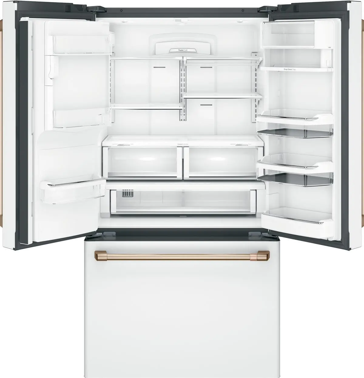 CYE22TP4MW2 Cafe 22.2 cu ft French Door Refrigerator - Counter Depth Matte White-1