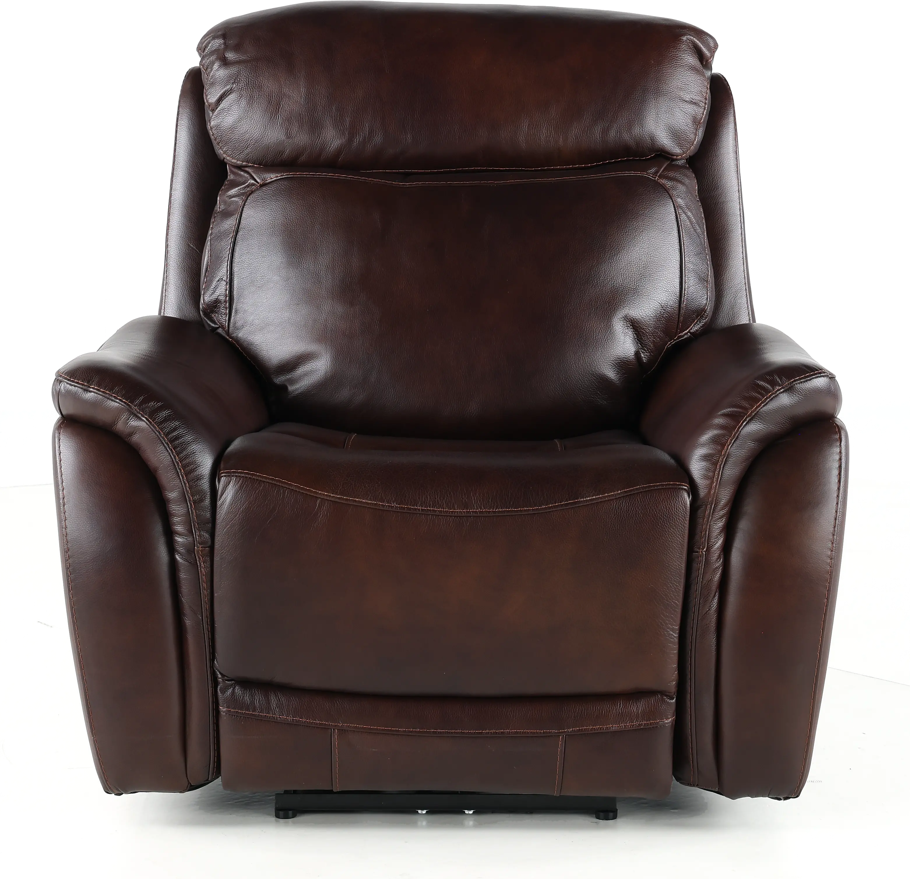 Happy-Happy Brown Leather-Match Power Recliner-1