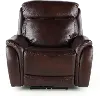 Happy-Happy Brown Leather-Match Power Recliner