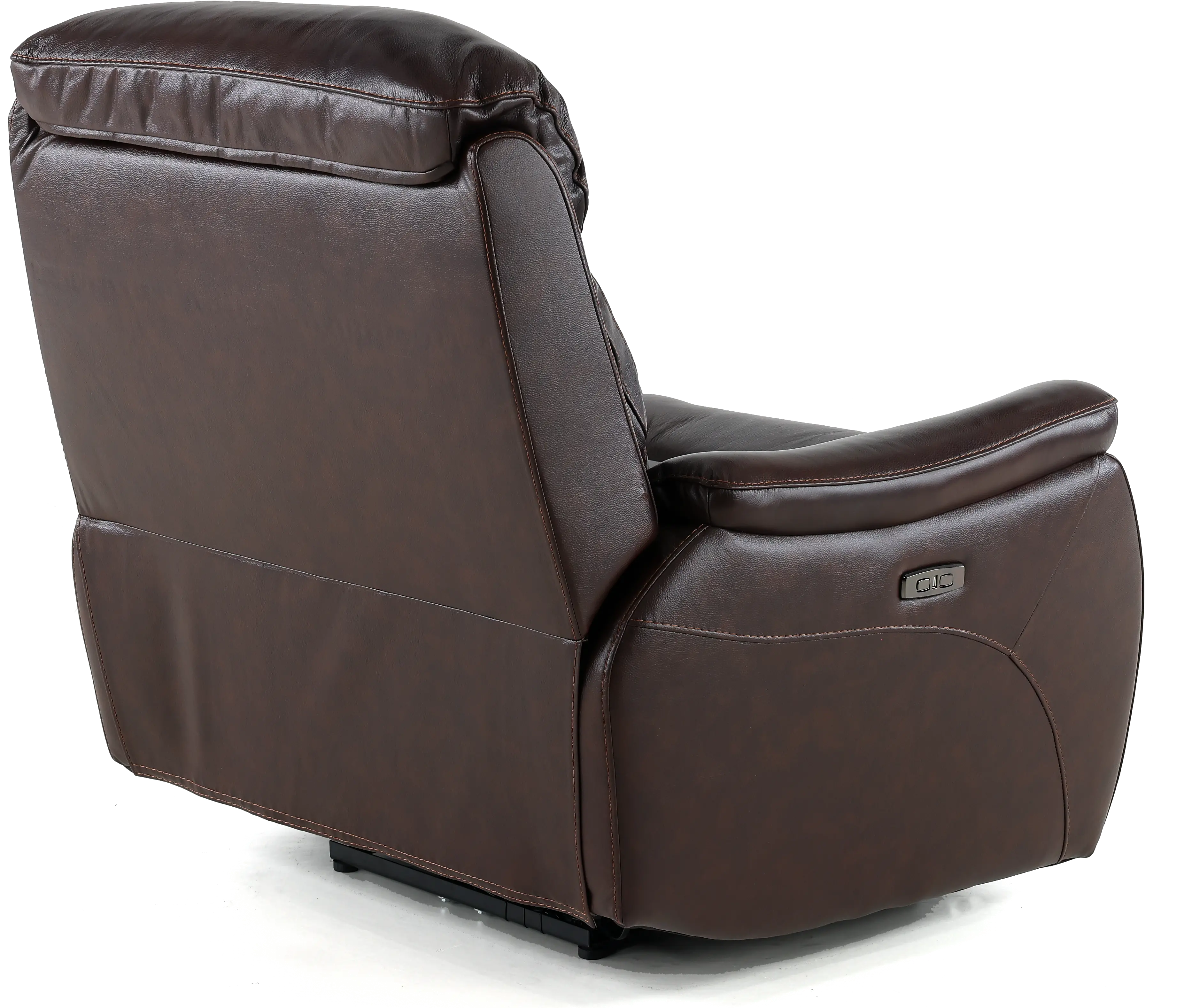 Happy-Happy Brown Leather-Match Power Recliner-4