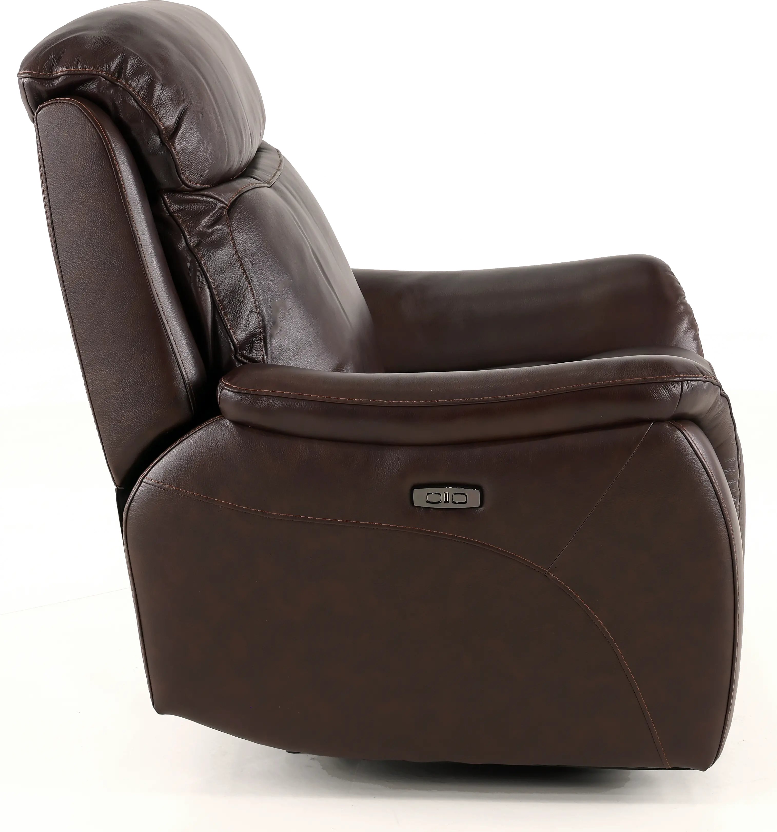 Happy-Happy Brown Leather-Match Power Recliner-6