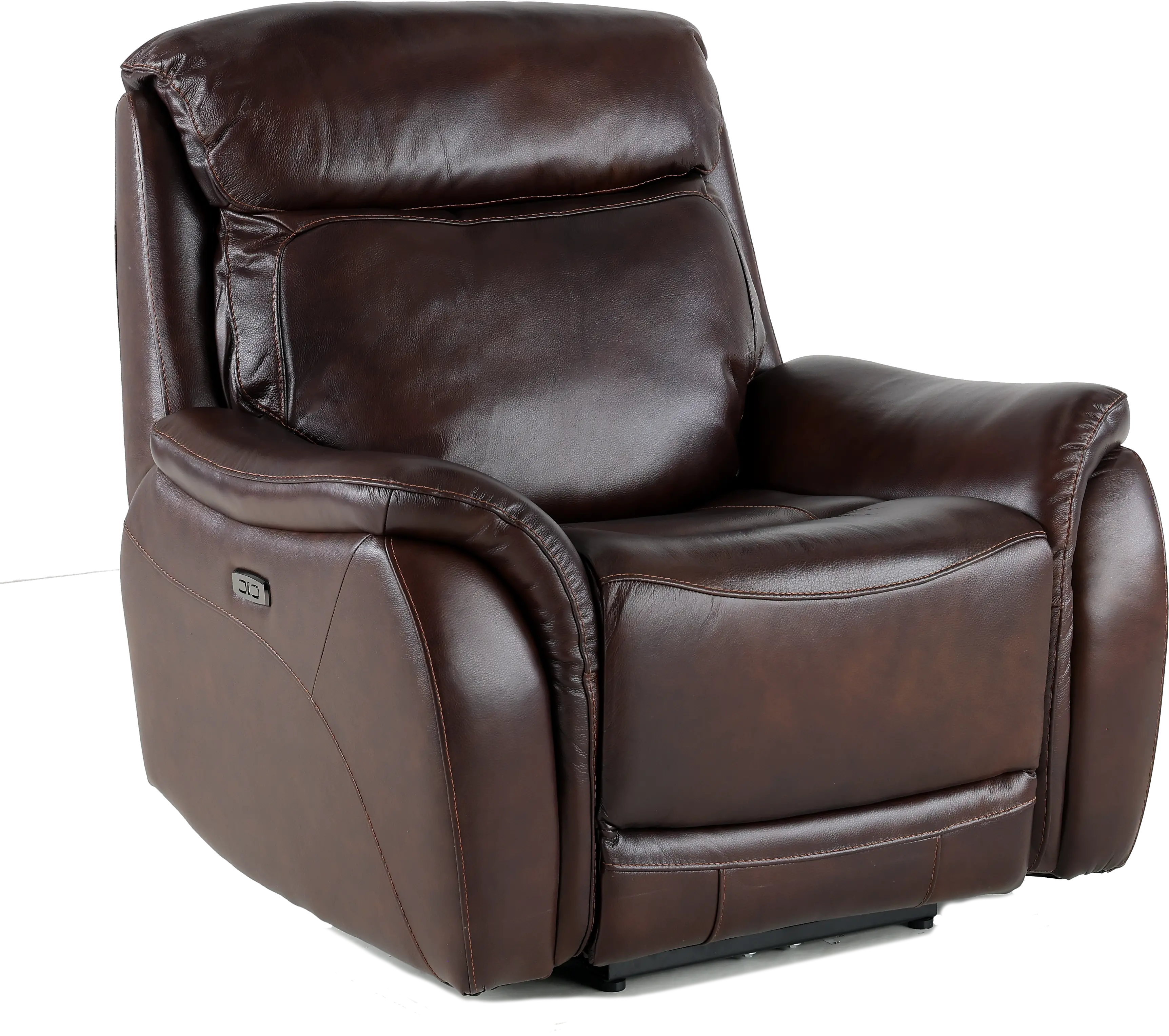 Happy-Happy Brown Leather-Match Power Recliner-8