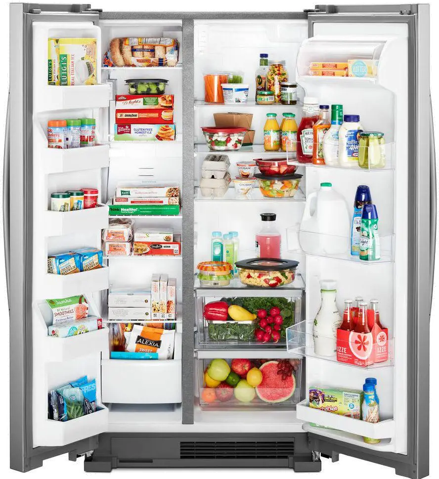 WRS315SNHM Whirlpool 25 cu ft Side by Side Refrigerator - Stainless Steel-1