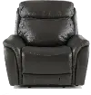 Happy-Happy Gray Leather-Match Power Recliner