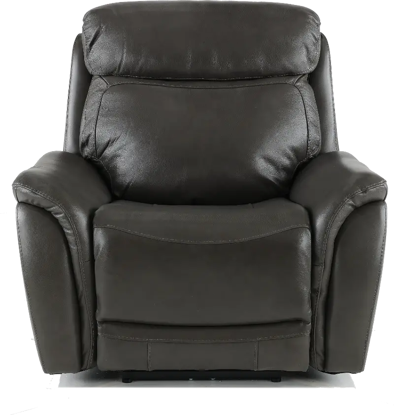 Happy-Happy Gray Leather-Match Power Recliner