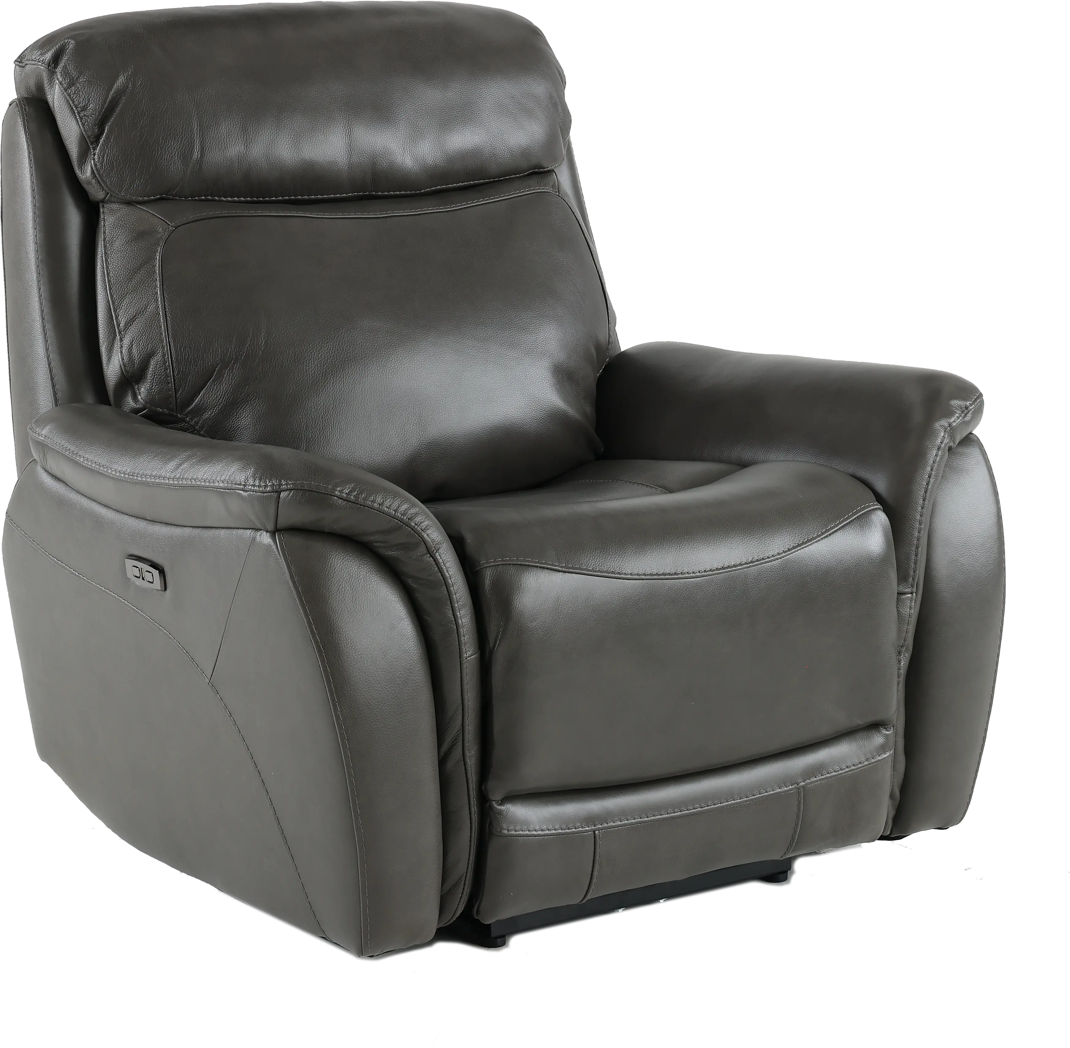 Happy-Happy Gray Leather-Match Power Recliner-6