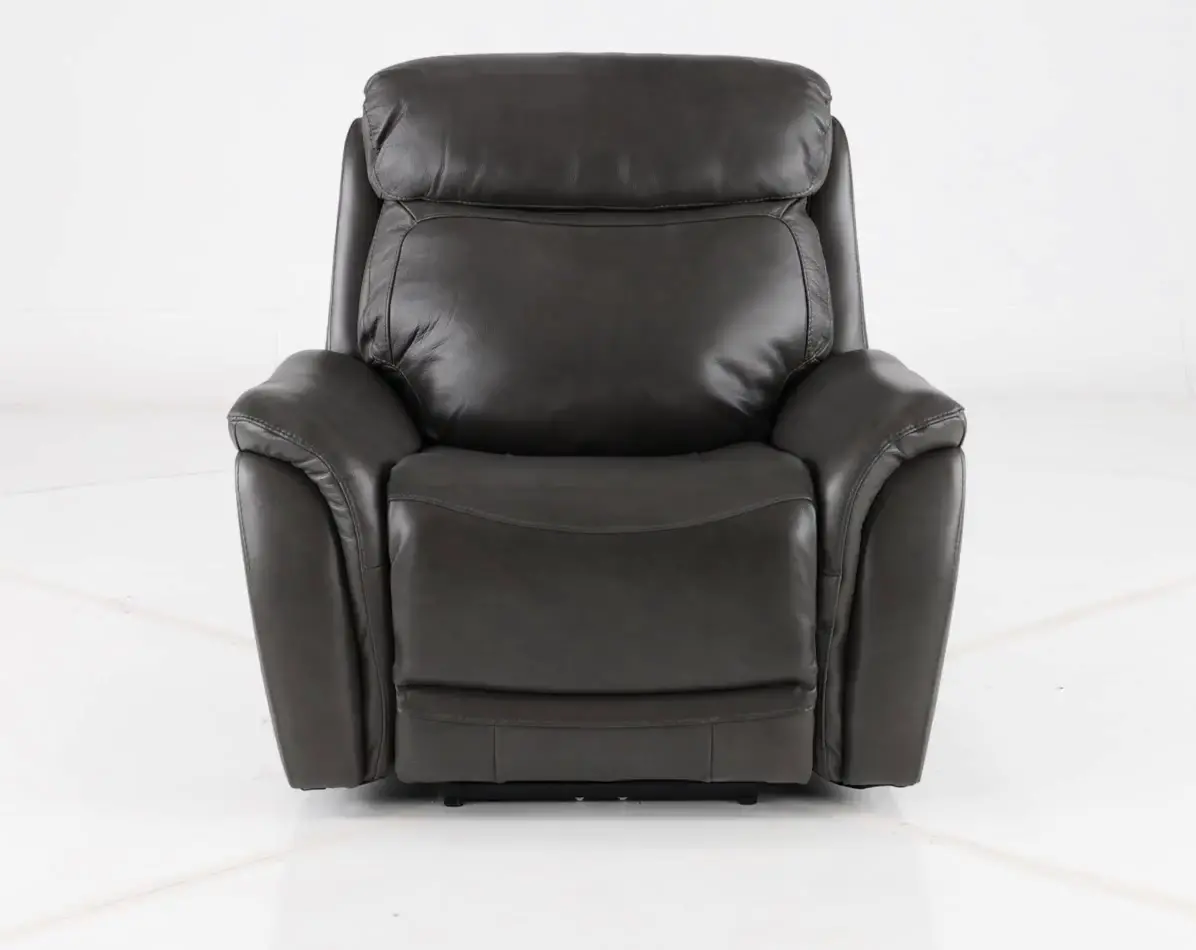 Happy-Happy Gray Leather-Match Power Recliner-9