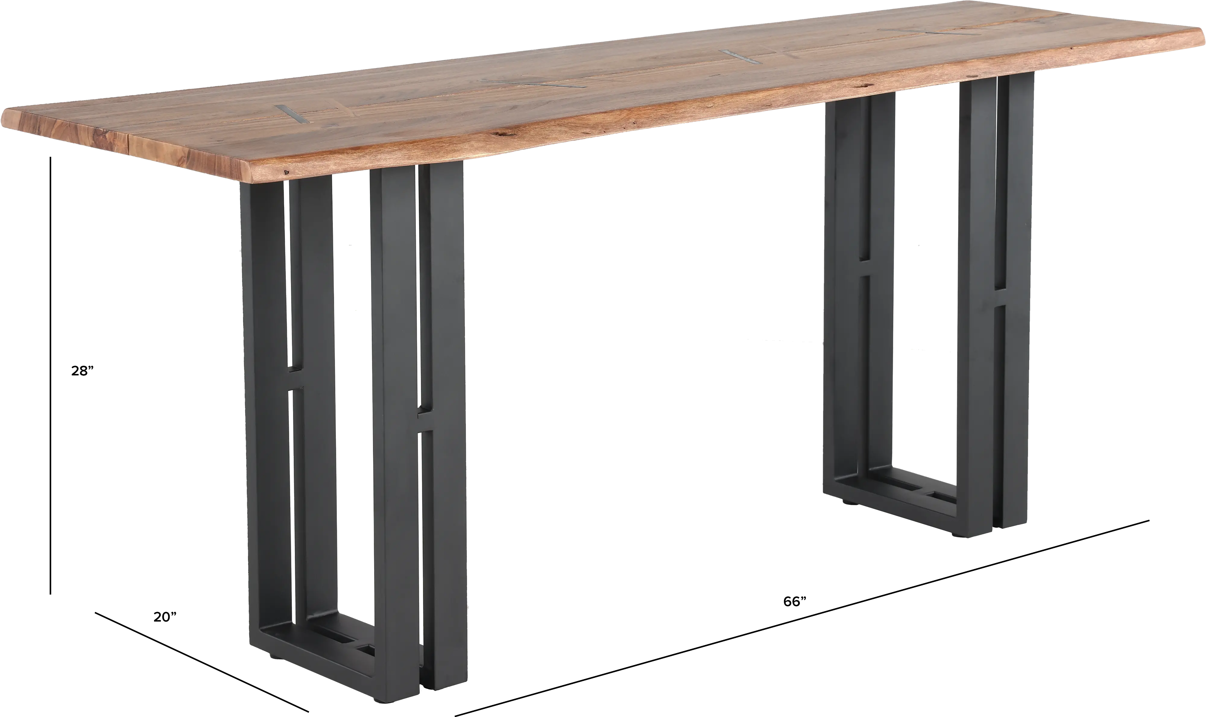 Copenhagen Natural Live Edge Sofa Table-3