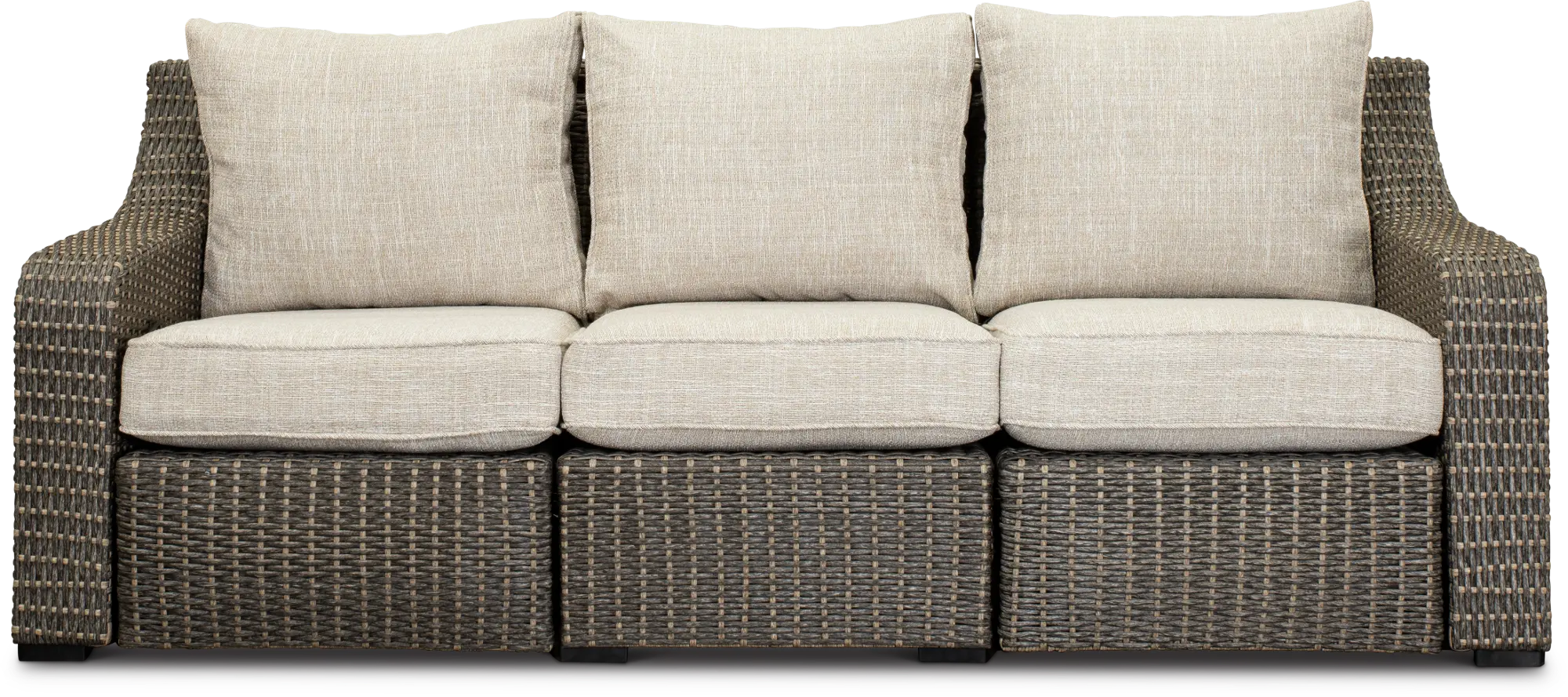 Lemans Brown Patio Sofa with Motion-1